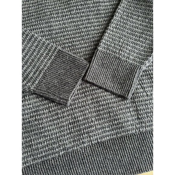 🔧Men's Sweater Big Tall Size 2XL Chaps Button Mock Sweater Charcoal - Picture 6 of 12